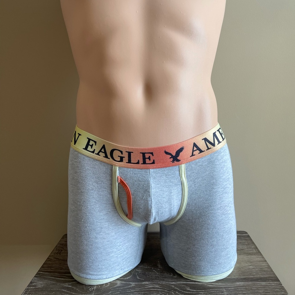 AE Grey/Orange/Yellow Boxer Briefs SZ XS